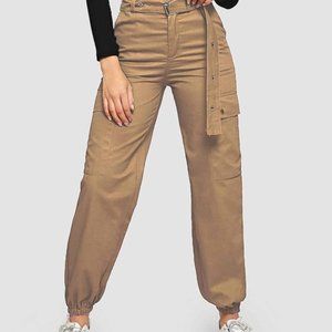 ❌SOLD❌*NEW* Flap Pocket Grommet Belted Cargo Pants